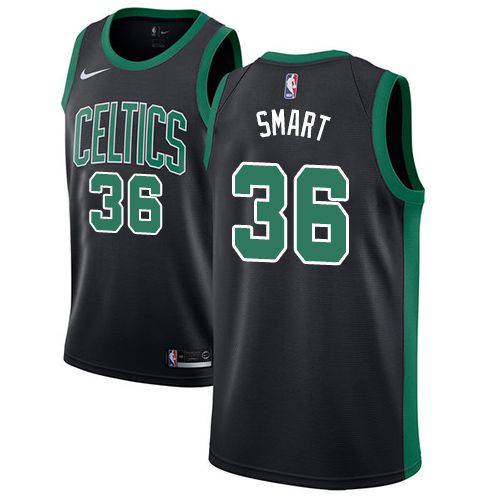 Men Boston Celtics #36 Marcus Smart Black Swingman Edition NBA Jersey